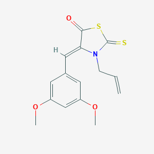 molecular formula C15H15NO3S2 B397454 3-Allyl-4-(3,5-dimethoxybenzylidene)-2-thioxo-1,3-thiazolidin-5-one 