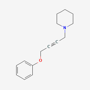 molecular formula C15H19NO B3974550 1-(4-phenoxy-2-butyn-1-yl)piperidine 