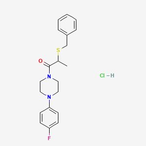 1-[2-(benzylthio)propanoyl]-4-(4-fluorophenyl)piperazine hydrochloride