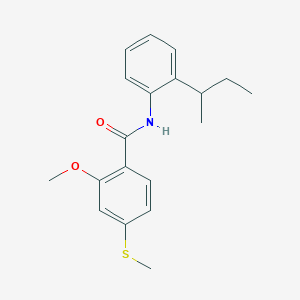 molecular formula C19H23NO2S B3974582 N-(2-sec-butylphenyl)-2-methoxy-4-(methylthio)benzamide 