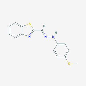 molecular formula C15H13N3S2 B397459 1,3-Benzothiazole-2-carbaldehyde [4-(methylsulfanyl)phenyl]hydrazone 
