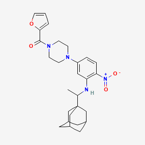 molecular formula C27H34N4O4 B3974610 N-[1-(1-adamantyl)ethyl]-5-[4-(2-furoyl)-1-piperazinyl]-2-nitroaniline 