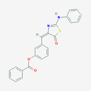 3-{[5-Oxo-2-(phenylimino)-1,3-thiazolidin-4-ylidene]methyl}phenyl benzoate