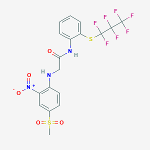 N~1~-{2-[(heptafluoropropyl)thio]phenyl}-N~2~-[4-(methylsulfonyl)-2-nitrophenyl]glycinamide