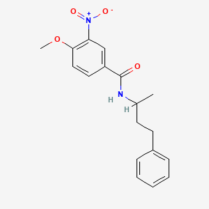 4-methoxy-N-(1-methyl-3-phenylpropyl)-3-nitrobenzamide