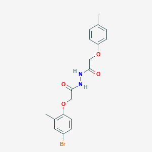 molecular formula C18H19BrN2O4 B397464 2-(4-bromo-2-methylphenoxy)-N'-[(4-methylphenoxy)acetyl]acetohydrazide 