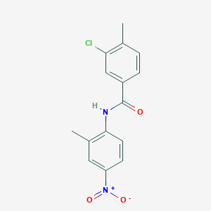 molecular formula C15H13ClN2O3 B3974651 3-chloro-4-methyl-N-(2-methyl-4-nitrophenyl)benzamide 