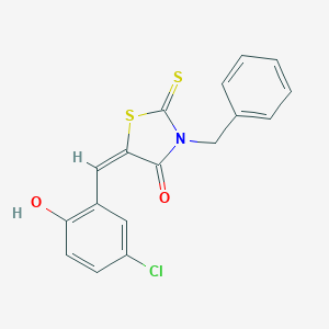 (5E)-3-benzyl-5-(5-chloro-2-hydroxybenzylidene)-2-thioxo-1,3-thiazolidin-4-one