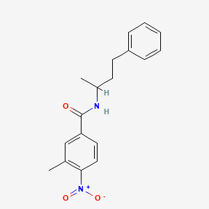 molecular formula C18H20N2O3 B3974665 3-methyl-N-(1-methyl-3-phenylpropyl)-4-nitrobenzamide 