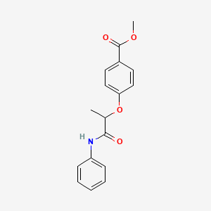 molecular formula C17H17NO4 B3974670 methyl 4-(2-anilino-1-methyl-2-oxoethoxy)benzoate 