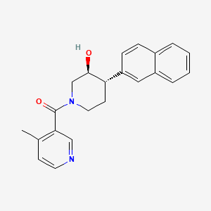 (3S*,4S*)-1-[(4-methylpyridin-3-yl)carbonyl]-4-(2-naphthyl)piperidin-3-ol