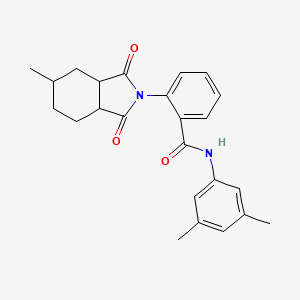 molecular formula C24H26N2O3 B3974688 N-(3,5-dimethylphenyl)-2-(5-methyl-1,3-dioxooctahydro-2H-isoindol-2-yl)benzamide 