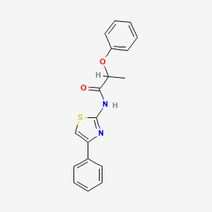 2-phenoxy-N-(4-phenyl-1,3-thiazol-2-yl)propanamide