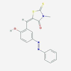 (5E)-5-{2-hydroxy-5-[(E)-phenyldiazenyl]benzylidene}-3-methyl-2-thioxo-1,3-thiazolidin-4-one