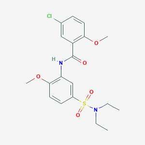 5-chloro-N-{5-[(diethylamino)sulfonyl]-2-methoxyphenyl}-2-methoxybenzamide