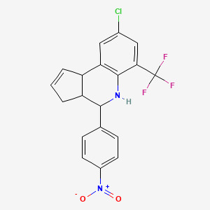 8-chloro-4-(4-nitrophenyl)-6-(trifluoromethyl)-3a,4,5,9b-tetrahydro-3H-cyclopenta[c]quinoline