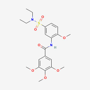 N-{5-[(diethylamino)sulfonyl]-2-methoxyphenyl}-3,4,5-trimethoxybenzamide