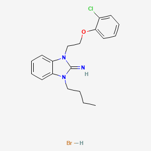 molecular formula C19H23BrClN3O B3974743 1-butyl-3-[2-(2-chlorophenoxy)ethyl]-1,3-dihydro-2H-benzimidazol-2-imine hydrobromide 