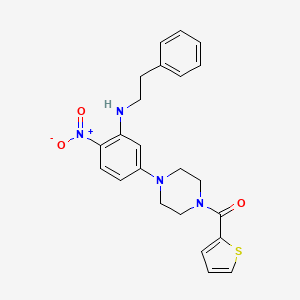 2-nitro-N-(2-phenylethyl)-5-[4-(2-thienylcarbonyl)-1-piperazinyl]aniline