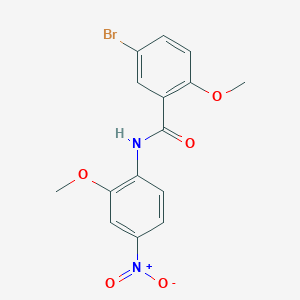 molecular formula C15H13BrN2O5 B3974764 5-bromo-2-methoxy-N-(2-methoxy-4-nitrophenyl)benzamide 