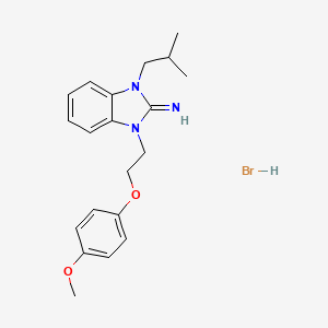 molecular formula C20H26BrN3O2 B3974780 1-isobutyl-3-[2-(4-methoxyphenoxy)ethyl]-1,3-dihydro-2H-benzimidazol-2-imine hydrobromide 