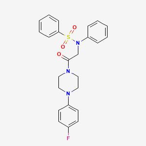 N-{2-[4-(4-fluorophenyl)-1-piperazinyl]-2-oxoethyl}-N-phenylbenzenesulfonamide