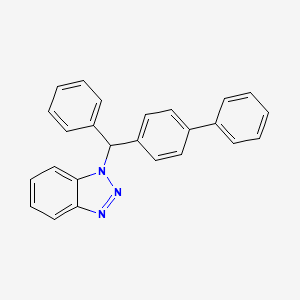 molecular formula C25H19N3 B3974815 1-[4-biphenylyl(phenyl)methyl]-1H-1,2,3-benzotriazole 