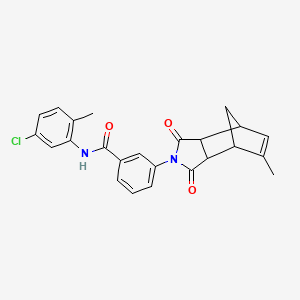 molecular formula C24H21ClN2O3 B3974819 N-(5-chloro-2-methylphenyl)-3-(8-methyl-3,5-dioxo-4-azatricyclo[5.2.1.0~2,6~]dec-8-en-4-yl)benzamide 