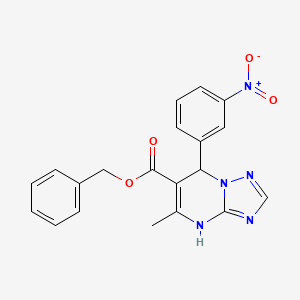 molecular formula C20H17N5O4 B3974834 benzyl 5-methyl-7-(3-nitrophenyl)-4,7-dihydro[1,2,4]triazolo[1,5-a]pyrimidine-6-carboxylate 