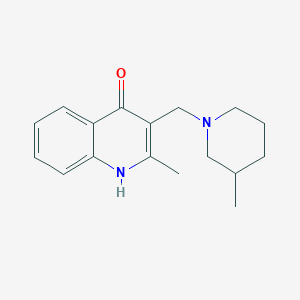 molecular formula C17H22N2O B3974861 2-methyl-3-[(3-methyl-1-piperidinyl)methyl]-4-quinolinol 