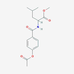 molecular formula C16H21NO5 B3974902 methyl N-[4-(acetyloxy)benzoyl]leucinate 