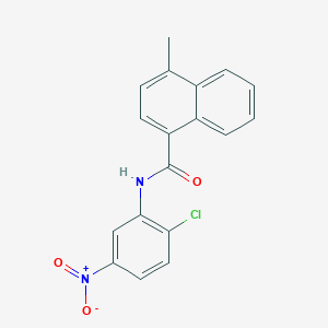 molecular formula C18H13ClN2O3 B397491 N-{2-chloro-5-nitrophenyl}-4-methyl-1-naphthamide 
