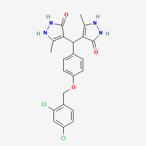 4,4'-({4-[(2,4-dichlorobenzyl)oxy]phenyl}methylene)bis(3-methyl-1H-pyrazol-5-ol)