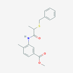 methyl 3-{[2-(benzylthio)propanoyl]amino}-4-methylbenzoate