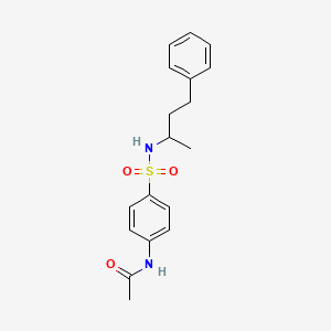 molecular formula C18H22N2O3S B3974945 N-(4-{[(1-methyl-3-phenylpropyl)amino]sulfonyl}phenyl)acetamide 