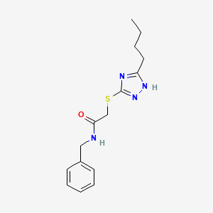 molecular formula C15H20N4OS B3974953 N-benzyl-2-[(5-butyl-4H-1,2,4-triazol-3-yl)thio]acetamide 