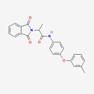 molecular formula C24H20N2O4 B3974965 2-(1,3-dioxo-1,3-dihydro-2H-isoindol-2-yl)-N-[4-(3-methylphenoxy)phenyl]propanamide 