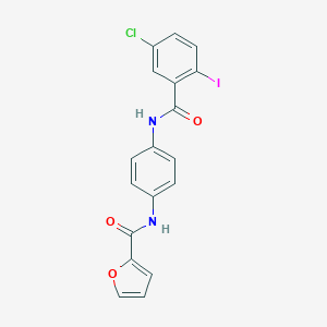 N-{4-[(5-chloro-2-iodobenzoyl)amino]phenyl}-2-furamide