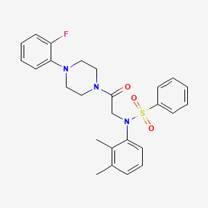 molecular formula C26H28FN3O3S B3975026 N-(2,3-dimethylphenyl)-N-{2-[4-(2-fluorophenyl)-1-piperazinyl]-2-oxoethyl}benzenesulfonamide 