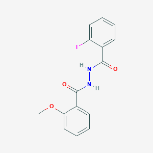 molecular formula C15H13IN2O3 B397503 N'-(2-iodobenzoyl)-2-methoxybenzohydrazide 