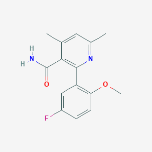 molecular formula C15H15FN2O2 B3975034 2-(5-fluoro-2-methoxyphenyl)-4,6-dimethylnicotinamide 