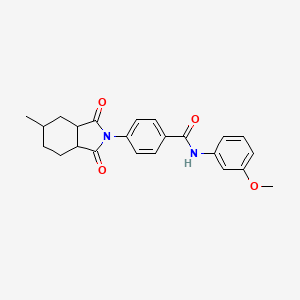 N-(3-methoxyphenyl)-4-(5-methyl-1,3-dioxooctahydro-2H-isoindol-2-yl)benzamide