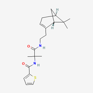 N-[2-({2-[(1R,5S)-6,6-dimethylbicyclo[3.1.1]hept-2-en-2-yl]ethyl}amino)-1,1-dimethyl-2-oxoethyl]thiophene-2-carboxamide