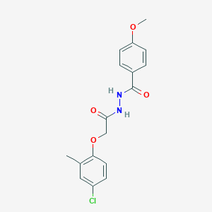 molecular formula C17H17ClN2O4 B397507 N'-[(4-chloro-2-methylphenoxy)acetyl]-4-methoxybenzohydrazide 