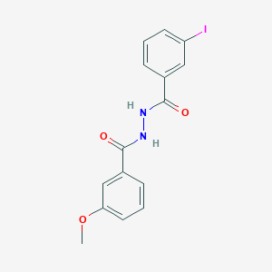 molecular formula C15H13IN2O3 B397508 N'-(3-Iodobenzoyl)-3-methoxybenzohydrazide 