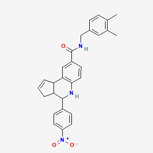 N-(3,4-dimethylbenzyl)-4-(4-nitrophenyl)-3a,4,5,9b-tetrahydro-3H-cyclopenta[c]quinoline-8-carboxamide