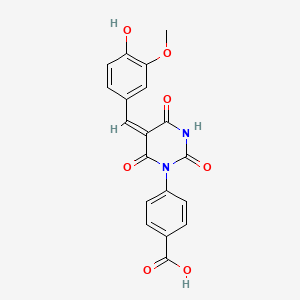 4-[5-(4-hydroxy-3-methoxybenzylidene)-2,4,6-trioxotetrahydro-1(2H)-pyrimidinyl]benzoic acid