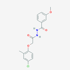 2-(4-chloro-2-methylphenoxy)-N'-(3-methoxybenzoyl)acetohydrazide