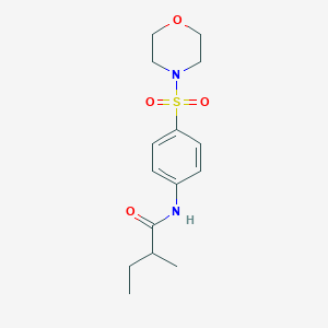 molecular formula C15H22N2O4S B3975101 2-methyl-N-[4-(4-morpholinylsulfonyl)phenyl]butanamide 