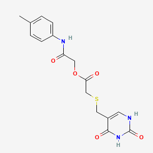 2-[(4-methylphenyl)amino]-2-oxoethyl {[(2,4-dioxo-1,2,3,4-tetrahydro-5-pyrimidinyl)methyl]thio}acetate